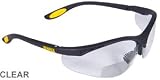 Dewalt DPG59-115C Reinforcer Rx-Bifocal 1.5 Clear Lens High Performance Protective Safety Glasses with Rubber Temples and Protective Eyeglass Sleeve