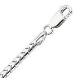 14k White Gold 22 Inch X 3.3 mm Franco Chain Necklace