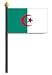 Outdoor Living : Algeria Flag Rayon On Staff 4 in. x 6 in.