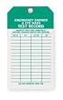 Industrial Grade 2RMU6 Inspection Tag, Emergency Shower, Pk 10