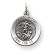 Sterling Silver St. Michael Medal Charm - JewelryWeb