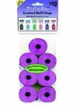 Pet Supplies : 5Star Cored Scented Dog Walking Poop Bags Purple 105 Count