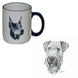Airedale Terrier Country Mug, Porcelain by Rosalinde (12 oz.)