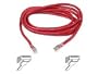 Belkin 25ft 10/100BT RJ45M/RJ45M CAT5E Patch Cable (Red)