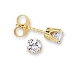 Certified, 1/4 ct. tw. Diamond Solitaire Earrings