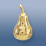GOLD PLATE PEAR PLACECARD HOLDER
