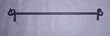 Curtain Drapery Rod w/brackets Large - Wrought Iron Hand Made