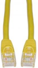 CAT5E, UTP, with Molded Boot, 350MHz, Yellow, 1 ft