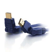 Cables to Go Velocity 40570 High-Speed HDMI Cable with Rotating Connectors (6.5 Feet/2.0 Meters, Blue)