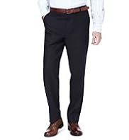 Big & Tall Linen Blend Flat Front Trousers