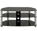 EANDG E1000 Black Glass TV Stand