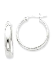 Sterling Silver Hoop Earrings QE3686"