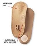 FootSmart 3/4 Length LeatherArch Insoles, Pair