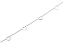 Signature 10" Open Heart Station Anklet STERLING SILVER