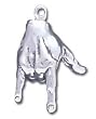 Solid Sterling Silver `I love You' Sign Language Charm