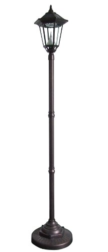 Gamasonic GS-99BA Windsor 87-Inch Solar Lamp with Super Bright White LEDs and a Weighted Flat Base- Black