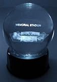 Nebraska Cornhuskers Memorial Stadium Etched Crystal Ball
