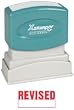 Xstamper One-Color Title Message Stamp, Revised, Pre-Inked/Re-Inkable, Red (1219)