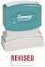 Xstamper One-Color Title Message Stamp, Revised, Pre-Inked/Re-Inkable, Red (1219)