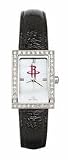 Houston Rockets Women's Black Leather Strap Allure Watch