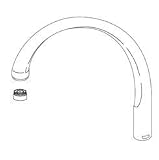 Delta Faucet Company RP21462 Waterfall Faucet Spout with Aerator Assembly, Chrome