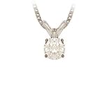  : 1/3ct. White Basket Round Solitaire Pendant