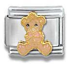 Clearly CharmingTeddy BearPrecious Moments Italian Charm Bracelet Link