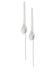 Sterling Silver Teardrop Threader Earrings