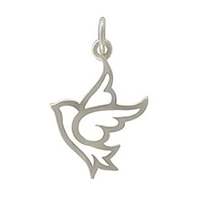 Buy Open Design Dove Pendant or Charm in Sterling Silver, #8353 by Taos Trading Pendants