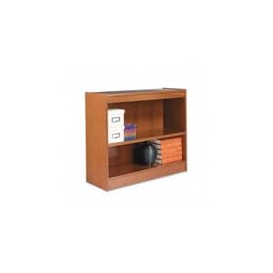 Oak Veneer 2-Shelf Radius-Cornered Bookcase by Alera
