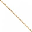 Ladies Ankle Bracelet - Solid Yellow Gold Rope Chain w/ Lobster Clasp