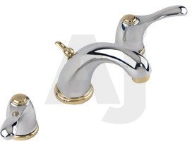 Gerber Allerton Series 43340CPBV Double Lever Lavatory Faucet with 4-3 8 Reach, 4-3 4... by Gerber