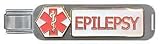 Clearly Charming Epilepsy Large Life Links Medical Alert Attachment Italian Charm Bracelet Link