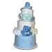 Baby Shower Cakes Three Tier Diaper Cake Color: Blue