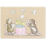212WBmOgXiL. SL160  House Mouse Wood Mounted Rubber Stamp: Poppin Good Birthday