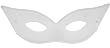 White Harlequin Half Mask