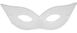 White Harlequin Half Mask