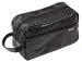Large Genuine Black Leather Travel Kit Shaving Mens Toiletry Bag Mosaic Pattern