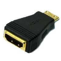 Mini HDMI to standard HDMI converter for use with HD Camcorder handycam to HDTV new HD video cameras