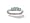 14K White Gold Genuine Round Aquamarine 3-Stone Ring - Size 4