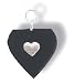 Black and Silver Heart Id Purse - hang it on any dog or cat collar - id tag