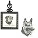 German Shepherd Square Trivet, Porcelain by Rosalinde (4.5' x 8')