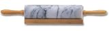 Evco White Marble Collection Rolling Pin