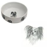 Papillon Paw Print Bowl, Porcelain by Rosalinde (7 in. x 2.5 in. deep)