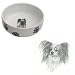 Papillon Paw Print Bowl, Porcelain by Rosalinde (7 in. x 2.5 in. deep)