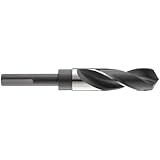 Drill America. DWDRSD Black Oxide High Speed Steel Reduced Shank Drill Bit,  (33/64" - 1-1/2" by 64ths), Conventional 118 Degree Point