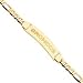 14K Denver Broncos Med Id Bracelet Broncos Figaro Link - NF643-8