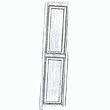 Richwood Black 15x55 Raised Panel Shutter Pair