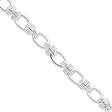 Sterling Silver 8.75inch Polished Fancy Link Toggle Bracelet QH144-8.75