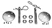 Hood Pin Set 0.25 in. Flip Over Style Pair Chrome Plated